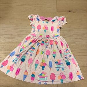 Little Sleepies Pink Sweet Scoops Bow Back Skater Dress